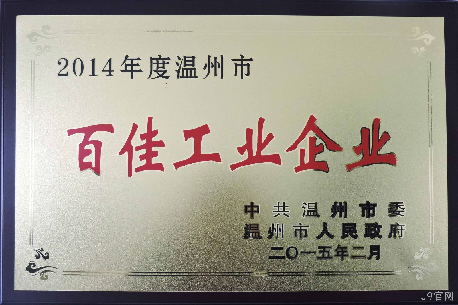 2014年度温州市百佳工业企业